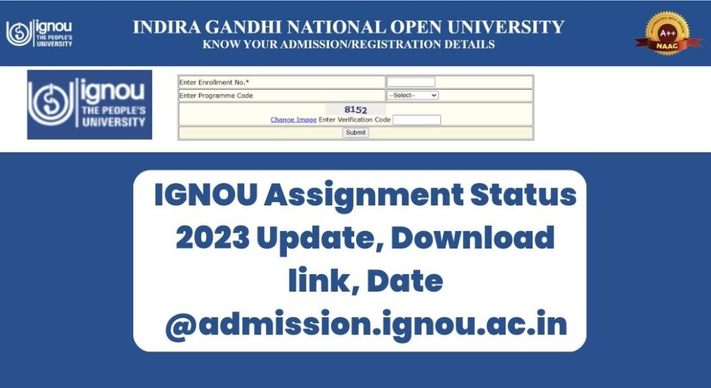 IGNOU Assignment Status 2023