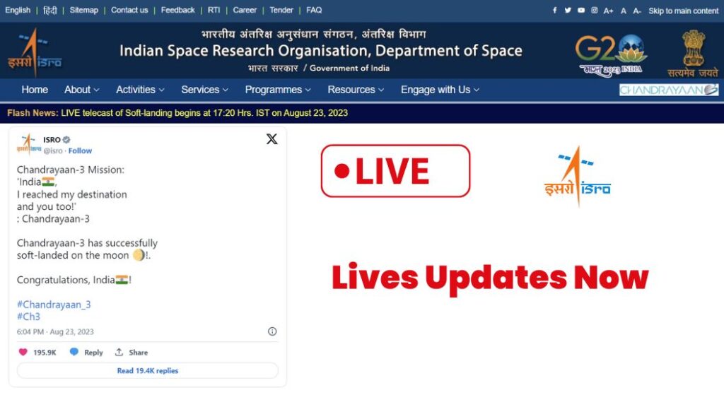 Chandrayaan 3 Live Updates Today
