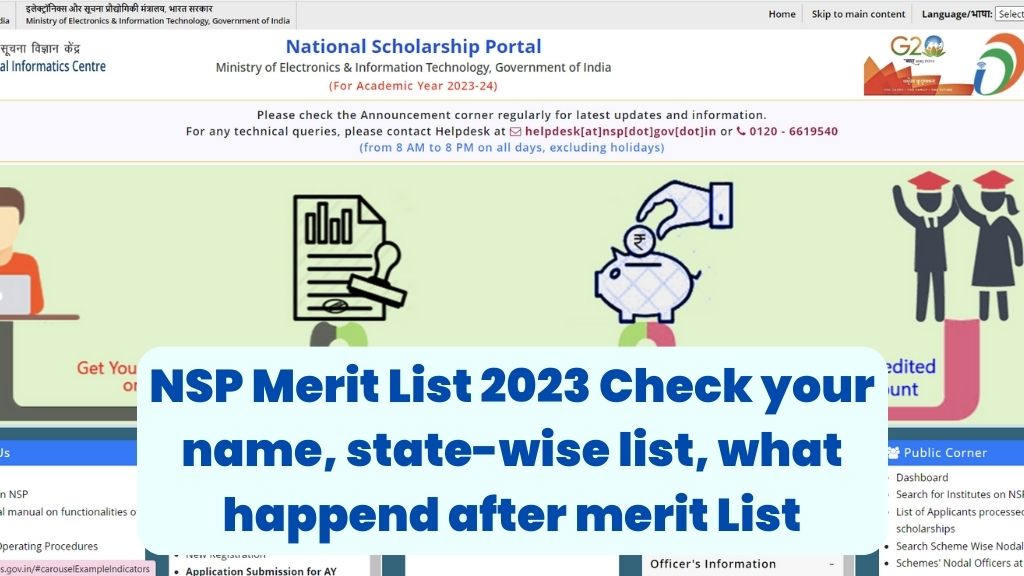 NSP Merit List 2023