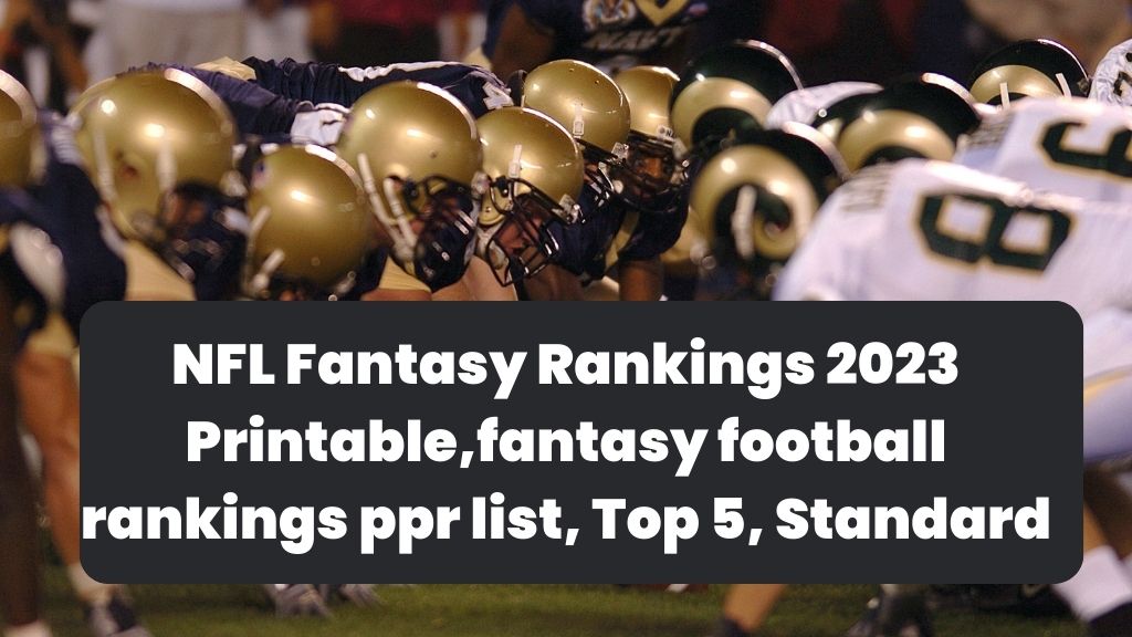 NFL Fantasy Rankings 2023