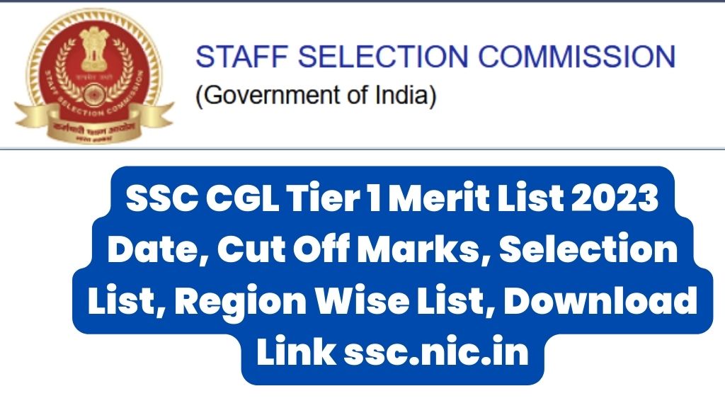 SSC CGL Tier 1 Merit List 2023