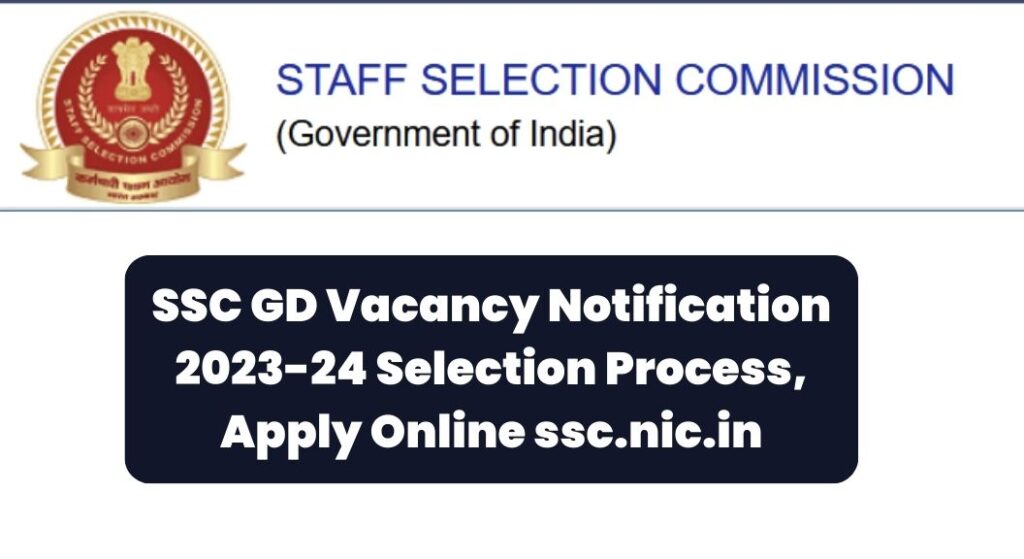 SSC GD Vacancy Notification 2023