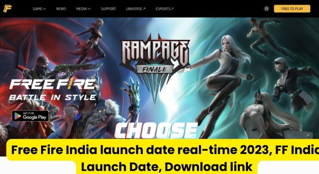 Free Fire India launch date real-time 2023