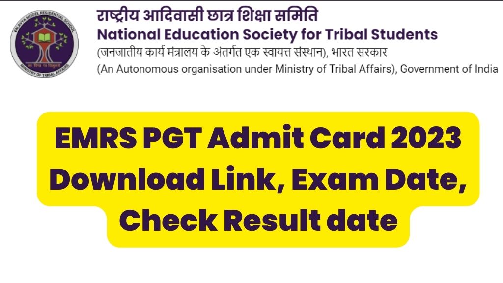 EMRS PGT Admit Card