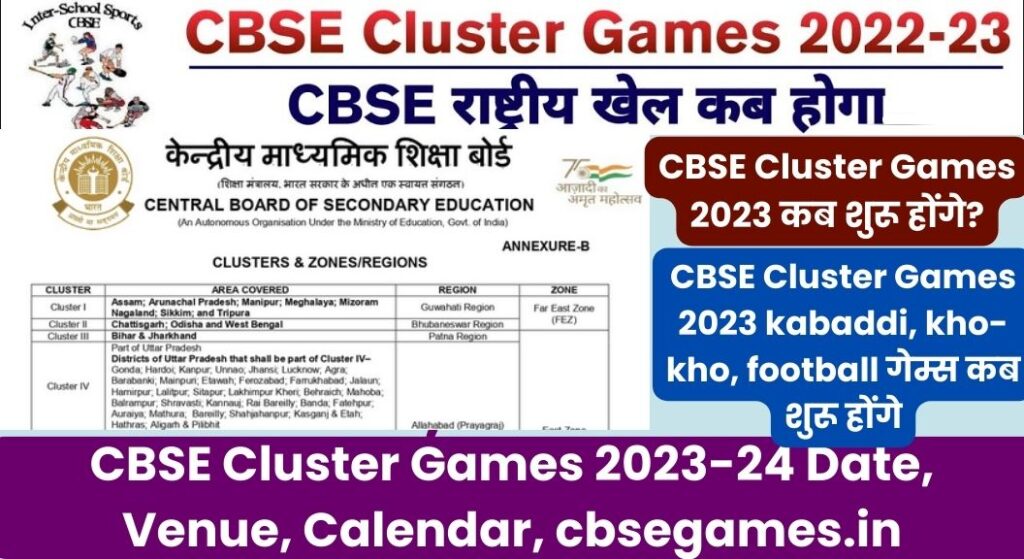 CBSE Cluster Games 2023-24
