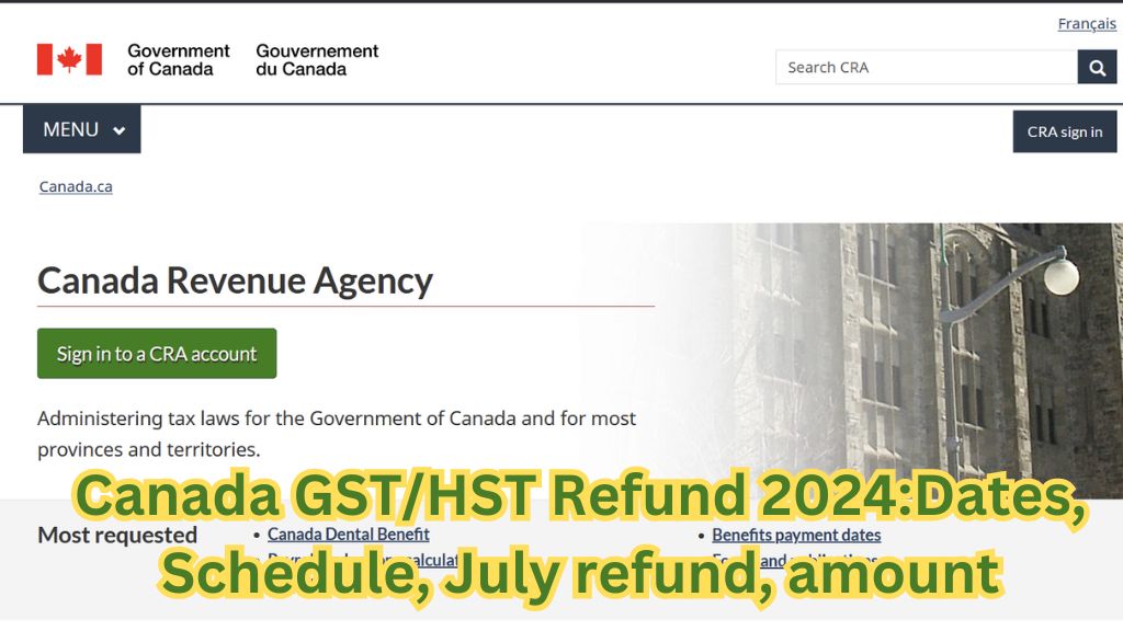 Canada GST/HST Refund 2024